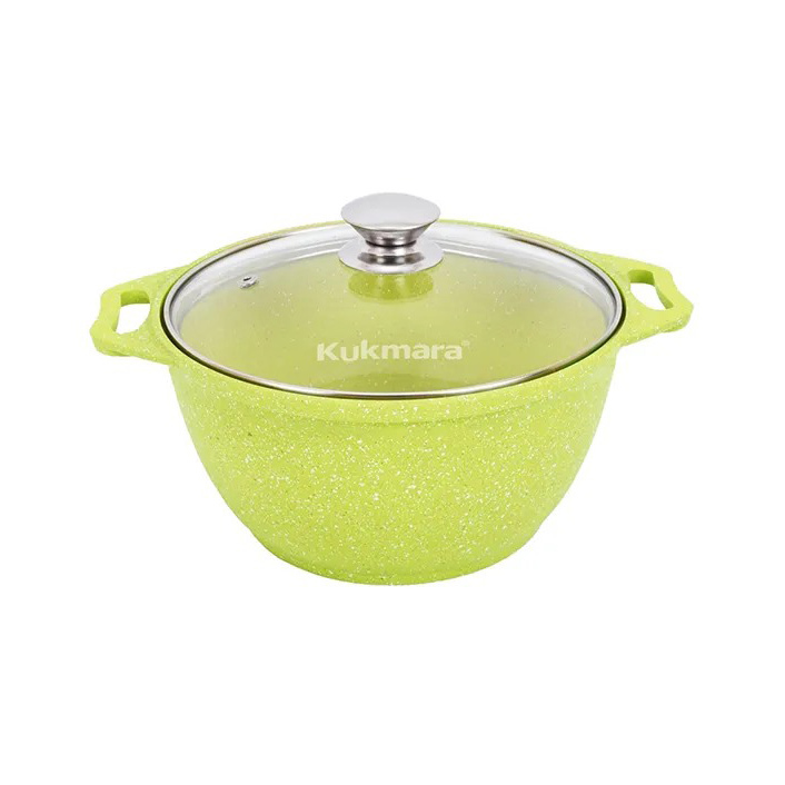 Кастрюля Kukmara Trendy Style Lime 2 л со стеклянной крышкой