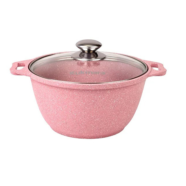Кастрюля Kukmara Trendy Style Rose 2 л со стеклянной крышкой
