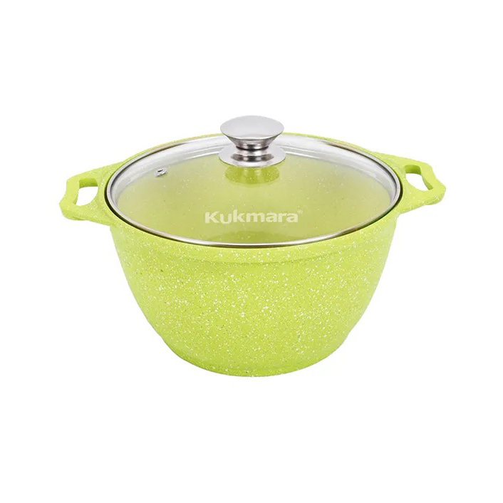 Кастрюля Kukmara Trendy Style Lime 3 л со стеклянной крышкой