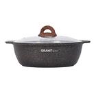 Кастрюля-жаровня Kukmara Granit Ultra Original 3 л с антипригарным покрытием + стеклянная крышка
