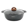 Кастрюля-жаровня Kukmara Granit Ultra Blue 3 л с антипригарным покрытием + стеклянная крышка