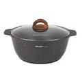 Кастрюля-жаровня Kukmara Granit Ultra Original 5 л с антипригарным покрытием + стеклянная крышка