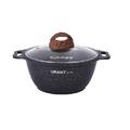 Кастрюля Kukmara Granit Ultra Blue 2 л с антипригарным покрытием + стеклянная крышка