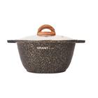 Кастрюля Kukmara Granit Ultra Black Gold 3 л с антипригарным покрытием + стеклянная крышка