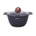 Кастрюля Kukmara Granit Ultra Blue 4 л с антипригарным покрытием + стеклянная крышка