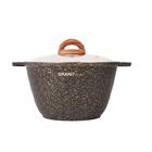 Кастрюля Kukmara Granit Ultra Black Gold 4 л с антипригарным покрытием + стеклянная крышка