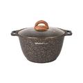 Кастрюля Kukmara Granit Ultra Black Gold 4 л с антипригарным покрытием + стеклянная крышка
