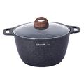 Кастрюля Kukmara Granit Ultra Blue 6 л с антипригарным покрытием + стеклянная крышка