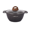 Кастрюля Kukmara 2л со стеклянной крышкой, антипригарное линия Granit Ultra Induction Original