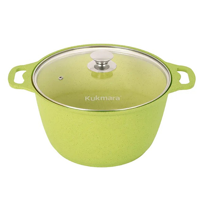 Кастрюля Kukmara Trendy Style Lime 6 л с антипригарным покрытием + стеклянная крышка