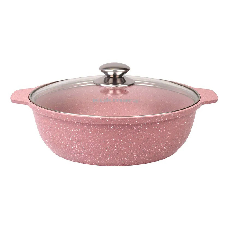 Кастрюля-жаровня Kukmara Trendy Style Rose 3 л с антипригарным покрытием + стеклянная крышка