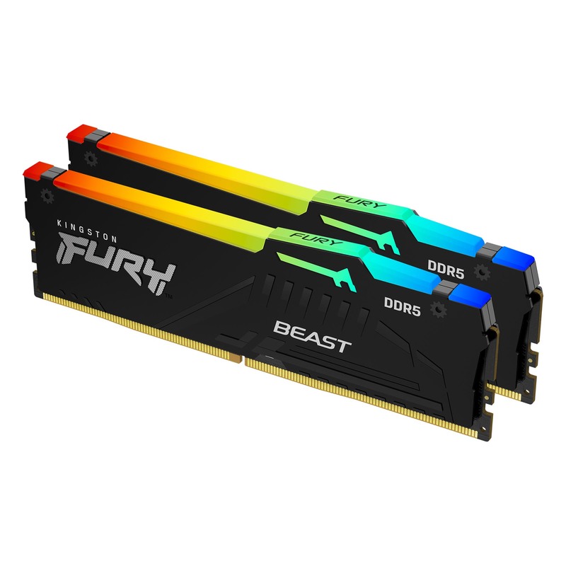 Оперативная память Kingston Fury Beast Black RGB Expo CL32 2x16GB DIMM DDR5 6400 Mhz