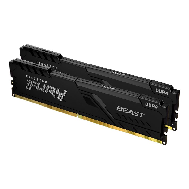 Оперативная память Kingston Fury Beast Black CL16 2x16GB DIMM DDR4 3200 Mhz