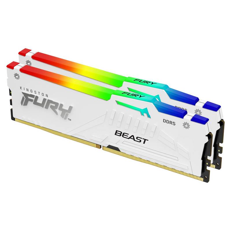 Оперативная память Kingston Fury Beast White RGB CL30 2x32GB DIMM DDR5 6000 Mhz