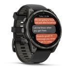 Смарт-часы Garmin Fenix 8 Pro 47mm Amoled Sapphire Carbon Gray DLC Titanium with Black Pebble Gray Silicone Band