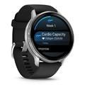 Смарт-часы Garmin Venu 4 45mm Silver with Black Silicone Band