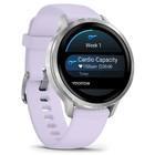 Смарт-часы Garmin Venu 4 41mm Silver with Periwinkle Silicone Band