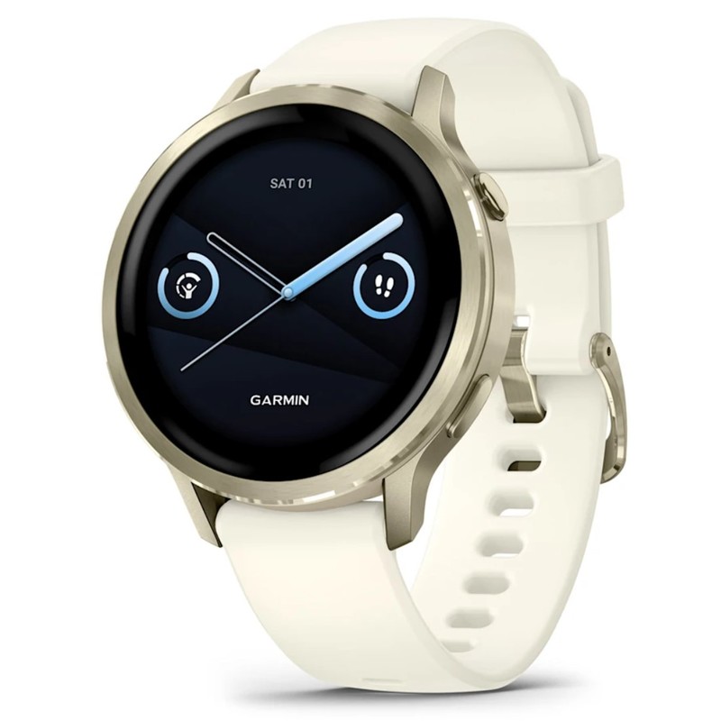 Смарт-часы Garmin Venu 4 41mm Lunar Gold with Bone Silicone Band