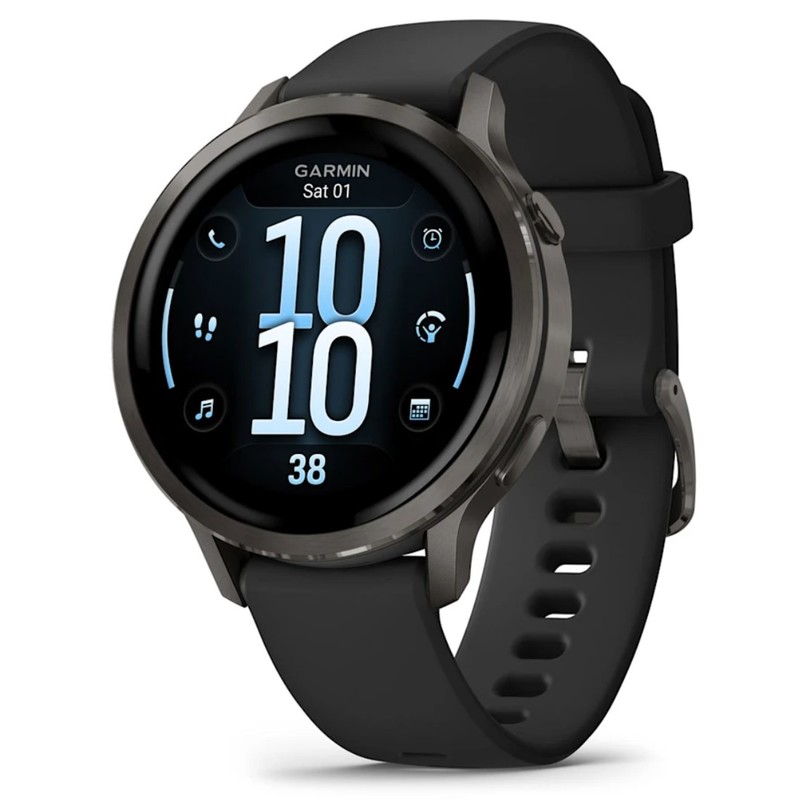 Смарт-часы Garmin Venu 4 41mm Slate with Black Silicone Band