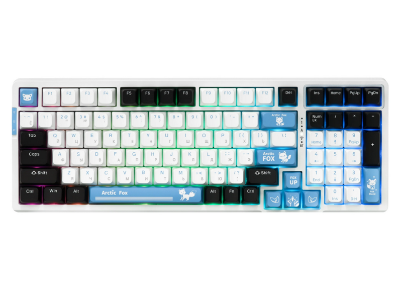 Клавиатура беспроводная ATK V98 PRO V2 limited arctic fox Kailh Arctic
