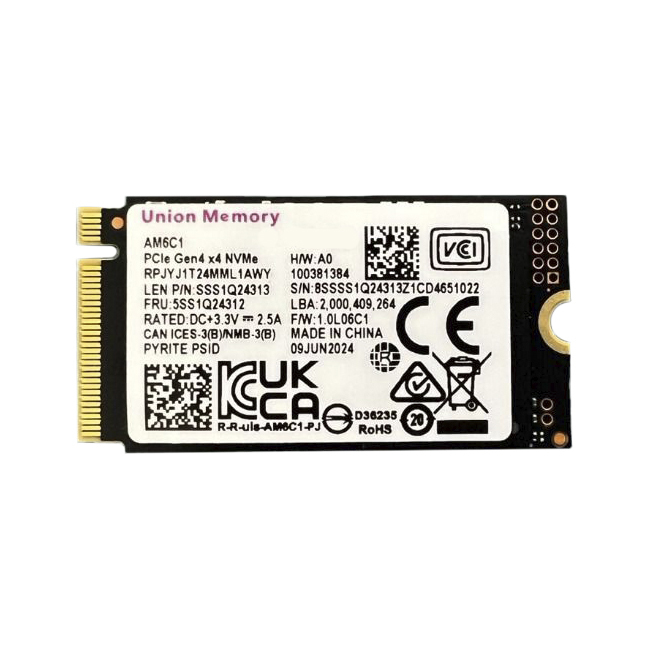 Накопитель Union Memory AM6C1 512GB M.2 2242 OEM