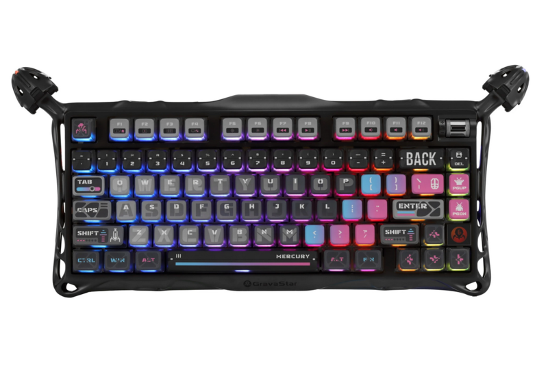 Клавиатура беспроводная Gravastar Mercury K1 Pro Cyberpunk черный