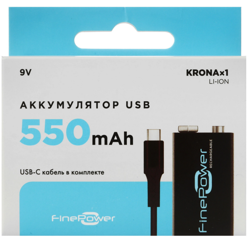 Аккумулятор Finepower Крона 550 мА/ч