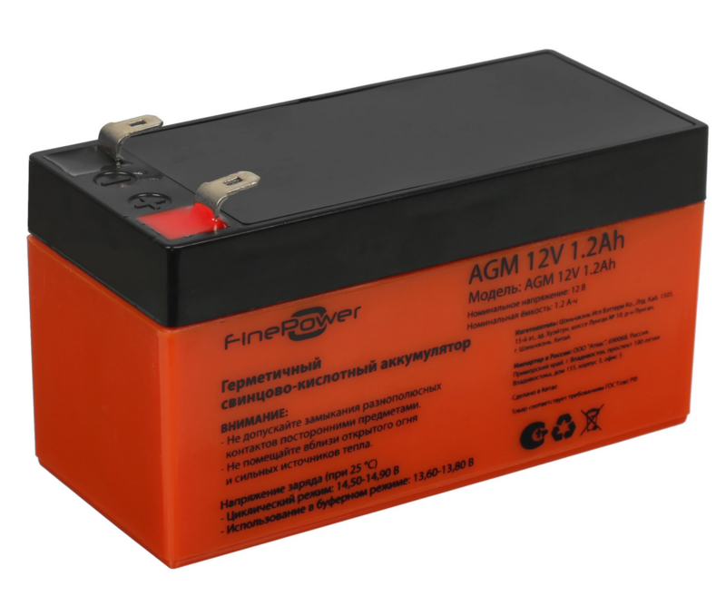 Аккумуляторная батарея для ИБП FinePower AGM 12V 1.2Ah