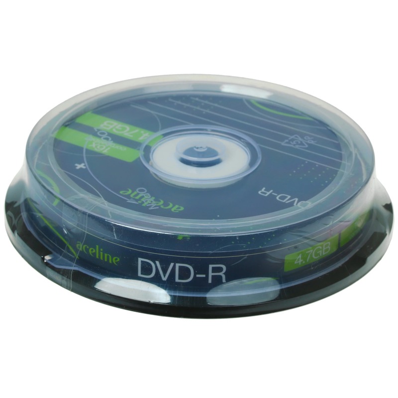 Оптический носитель Aceline DVD-R 16x Cake Box 10