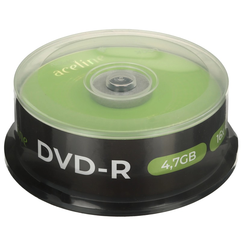 Оптический носитель Aceline DVD-R 16x Cake Box 25