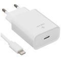 Сетевое зарядное устройство Dexp IET25CD 20W White + кабель Lightning 8-pin