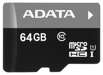 Карта памяти ADATA Premier MicroSDHC Class 10 UHS-I 64GB