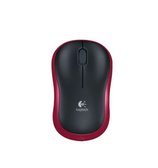 Мышь Logitech Wireless Mouse M185 Black-Red USB
