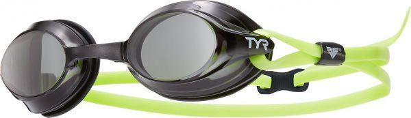 Очки для плавания TYR Velocity 073 черно-зеленые