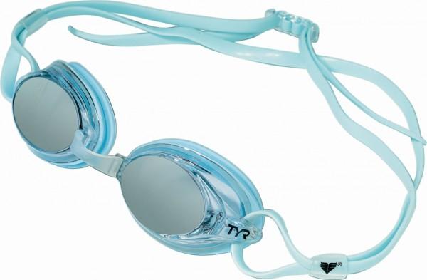 Очки для плавания TYR Velocity Metallized 451 голубые