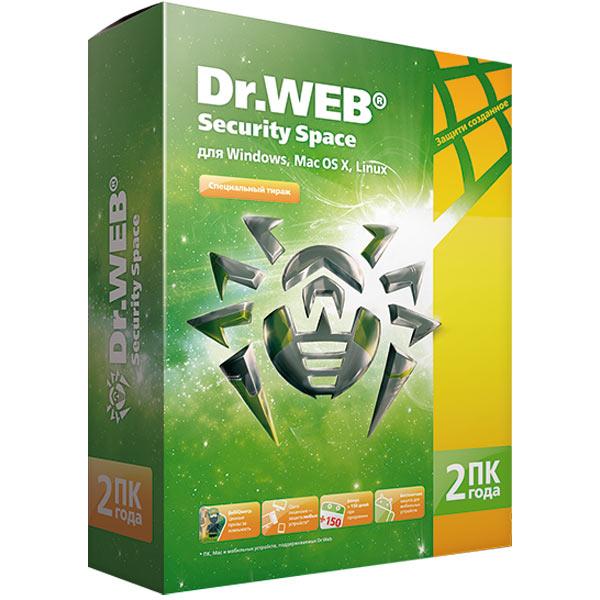 Антивирус Dr.Web Security Space (лицензия на 2 года на 2 устройства)