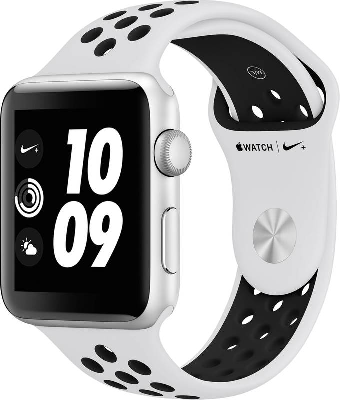 Умные часы Apple Watch Series 3 42mm Aluminum Case with Nike Sport Band серебристые