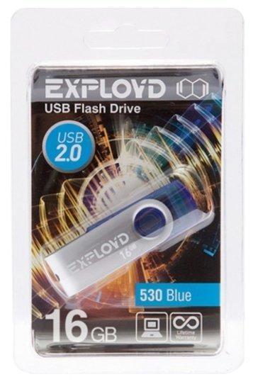 Флешка Exployd 530 16Gb синяя USB 2.0