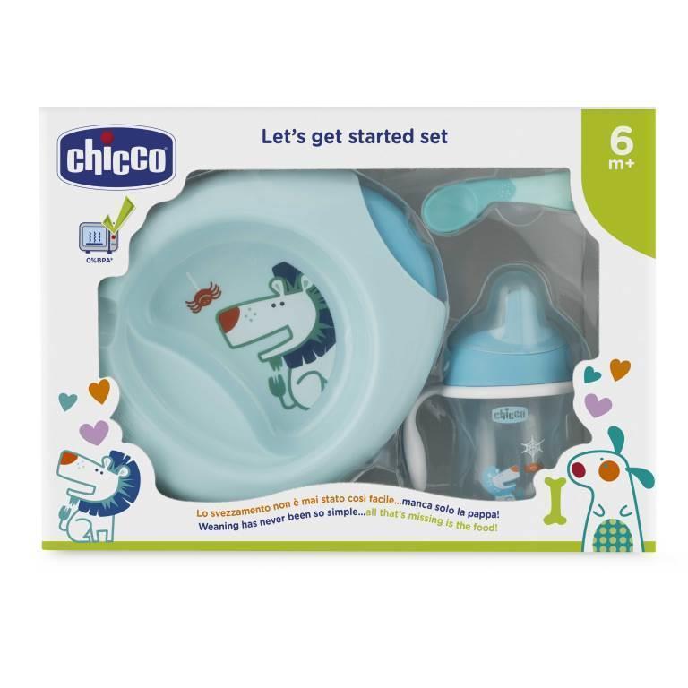Набор детской посуды Chicco Meal Set 6м+ голубой