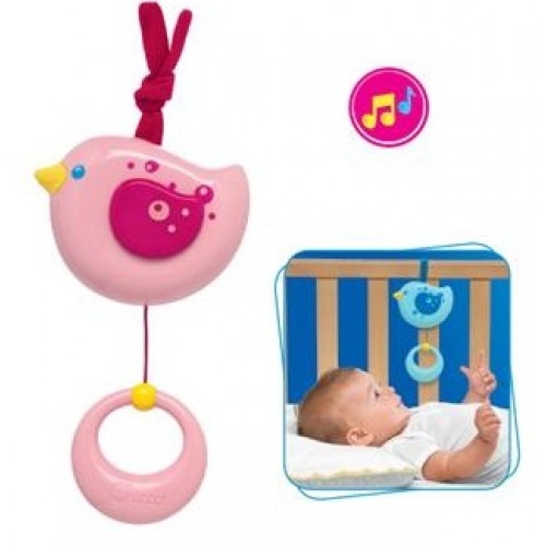 Музыкальная игрушка для кроватки Chicco Baby bird pink