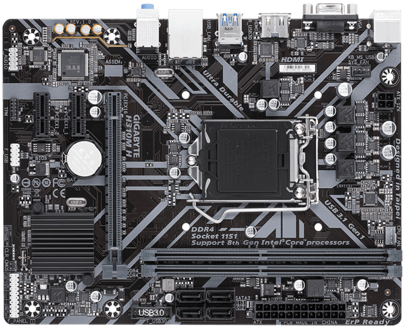 Материнская плата Gigabyte GA-H310M-H LGA1151v2 mATX