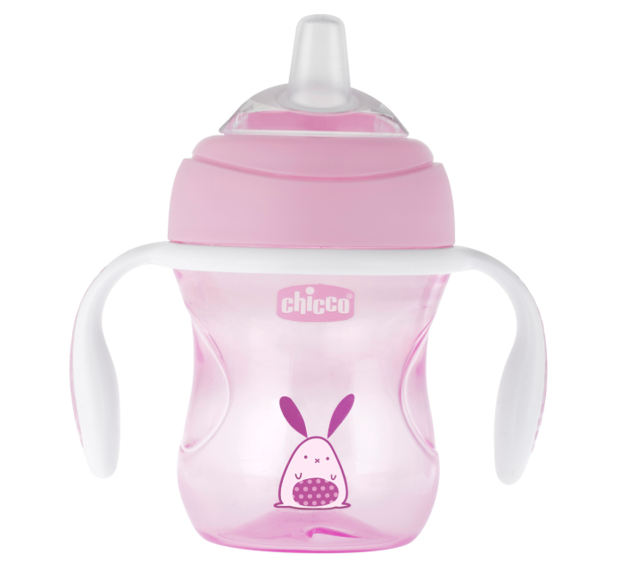 Поильник Chicco Transition Cup от 4 месяцев 200 мл розовый