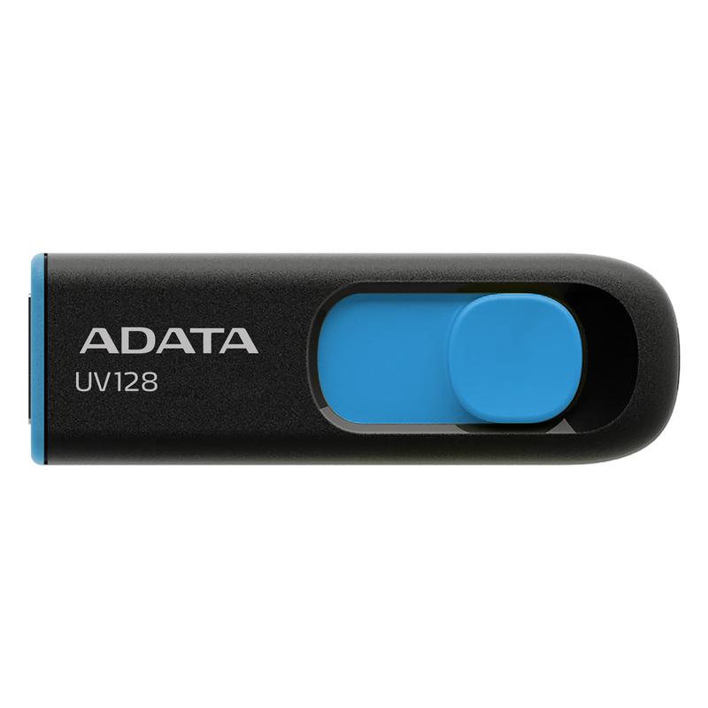 Флешка ADATA UV128 64GB USB 3.1 черно-синяя