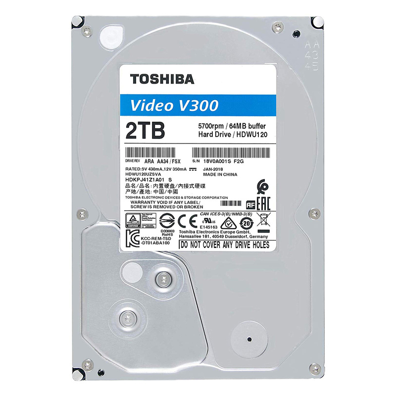 Внутренний жесткий диск Toshiba V300 HDWU120UZSVA 2TB 3.5" SATA