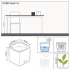Кашпо Lechuza Cube Color 14 белое