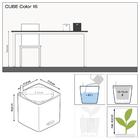 Кашпо Lechuza Cube Color 16 белое