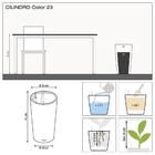 Кашпо Lechuza Cilindro Color 23 белое