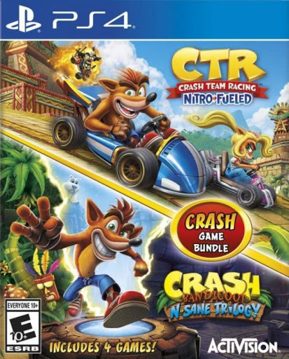 Игра для PS4 Crash Bandicoot - N. Sane Trilogy + CTR Nitro-Fueled английская версия