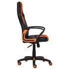 Кресло Tetchair Runner (кожа) черно-оранжевое