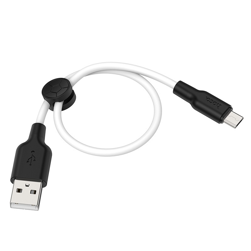 Кабель Hoco X21 Plus USB-microUSB черно-белый